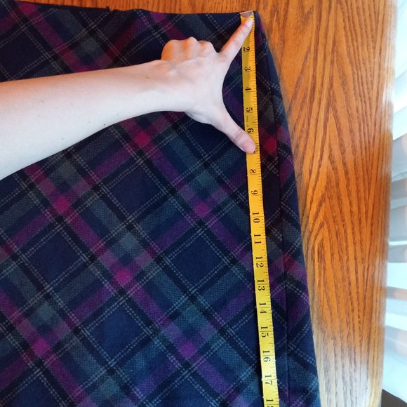 Tartan Plaid Wool Skirt Preppy Dark Academia Grunge Old Money Clueless 6P - Picture 9 of 12